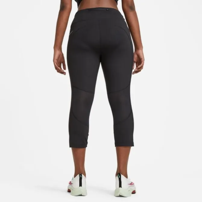 Nike Laufhosen>Dri-Fit Fast Crop Tight (Plus Size) Schwarz