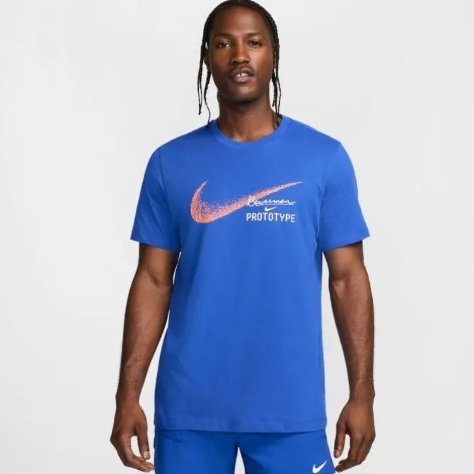 Nike Laufshirts>DRI-FIT Founders Short Sleeve Tee Blau