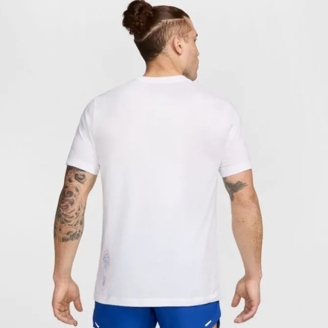 Nike Laufshirts>DRI-FIT Founders Short Sleeve Tee Weiß