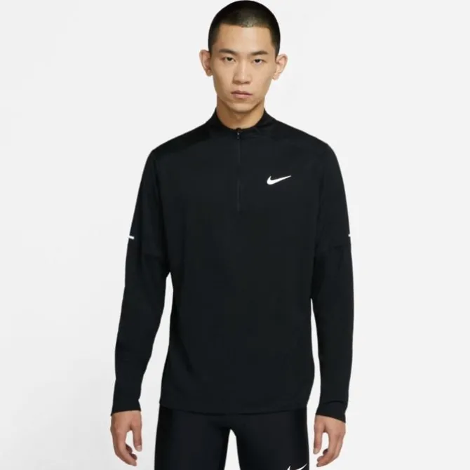 Nike Laufunterwäsche | Laufshirts>Dri-FIT Half Zipp Long Sleeve Schwarz