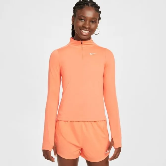 Nike Langarmshirts>Dri-FIT Long Sleeve Half Zip Top Orange