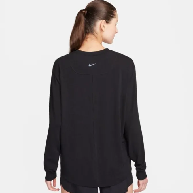 Nike Laufshirts>Dri-FIT One Relaxed Long Sleeve Tee Schwarz