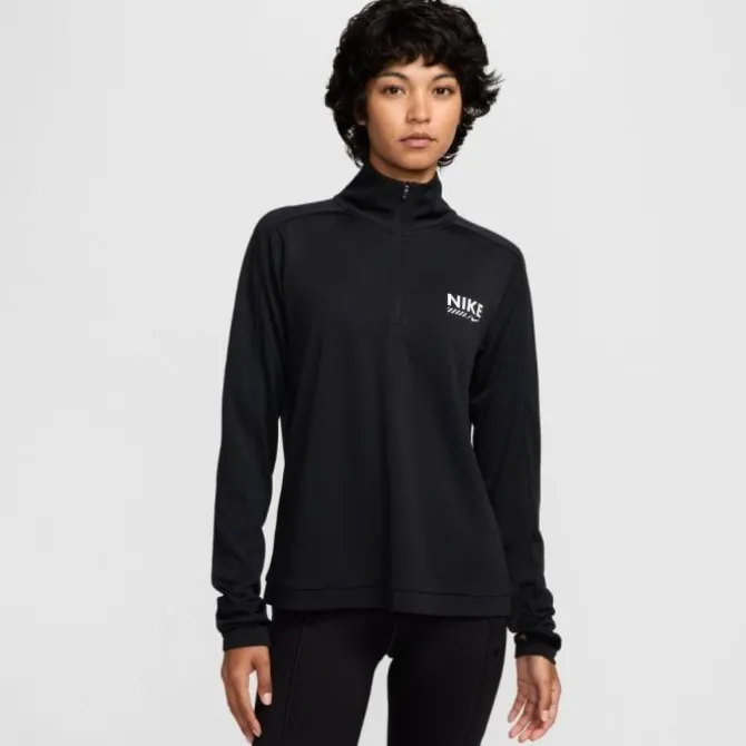 Nike Laufshirts>Dri-FIT Pacer Half Zip GLS Schwarz