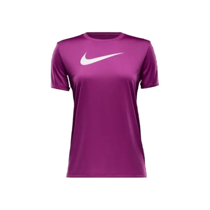 Nike Laufshorts>Dri-FIT Regular Heathered Graphic Short Sleeve Tee Rot-violett
