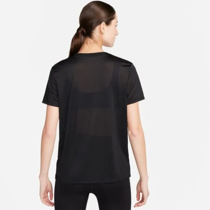 Nike Laufshorts>Dri-FIT Regular Heathered Graphic Short Sleeve Tee Schwarz