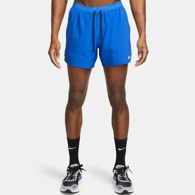 Nike Laufshorts>Dri-Fit Stride 5in Brief-Lined Shorts Blau