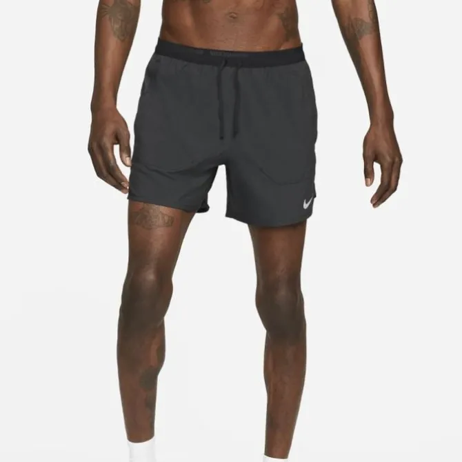 Nike Laufshorts>Dri-Fit Stride 5in Brief-Lined Shorts Schwarz