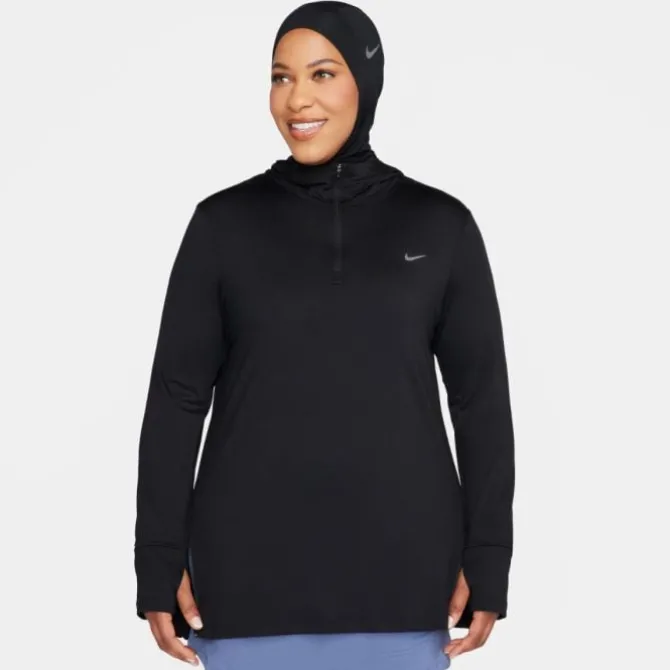 Nike Laufjacken>Dri-FIT Swift Element UV Hooded Half Zip Jacket Schwarz