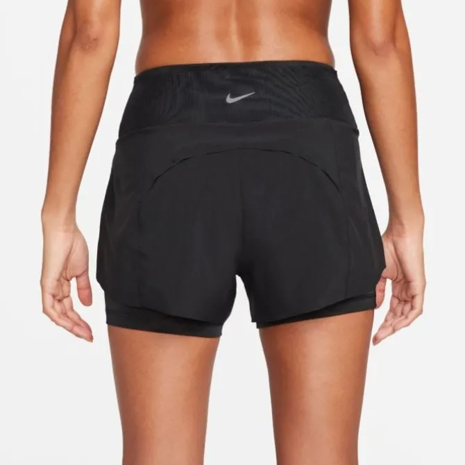 Nike Laufshorts>Dri-FIT Swift Mid-Rise 2in1 Shorts Schwarz