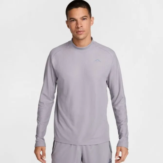 Nike Laufshirts>Dri-FIT Trail Long Sleeve Tee Grau