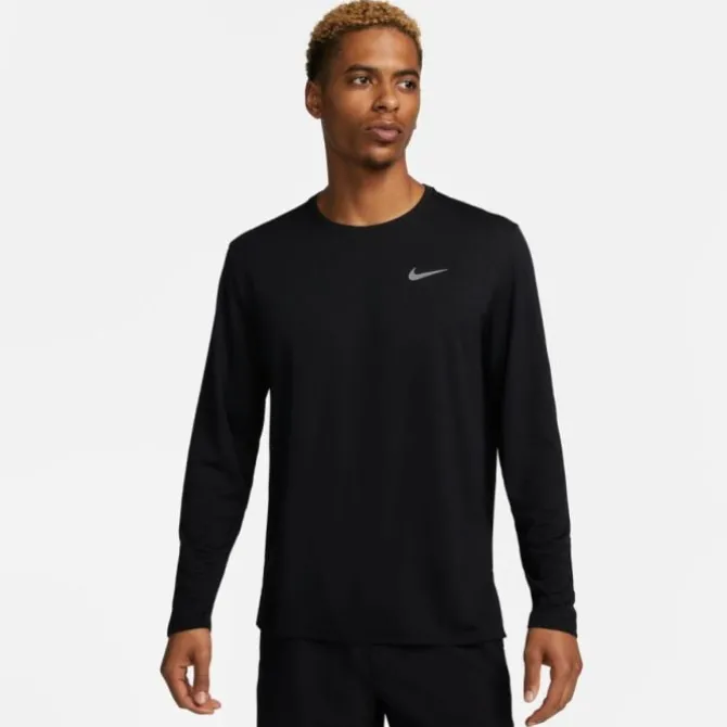 Nike Laufshirts>Dri-FIT UV Miler Long Sleeve Tee Schwarz