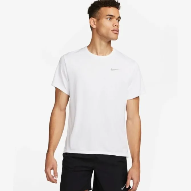 Nike Laufshirts>Dri-Fit UV Miler Short Sleeve Tee Weiß