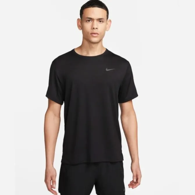 Nike Laufshirts>Dri-Fit UV Miler Short Sleeve Tee Schwarz