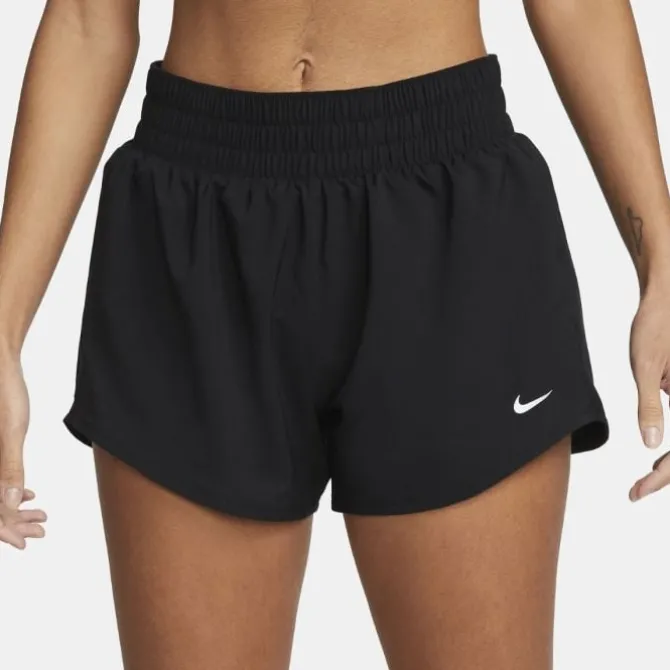 Nike Laufshorts>One Dri-Fit Mid-Rise 3in Brief-Lined Shorts Schwarz