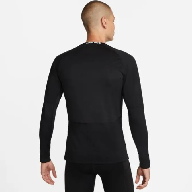 Nike Laufshirts>Pro Warm Long Sleeve Tee Schwarz