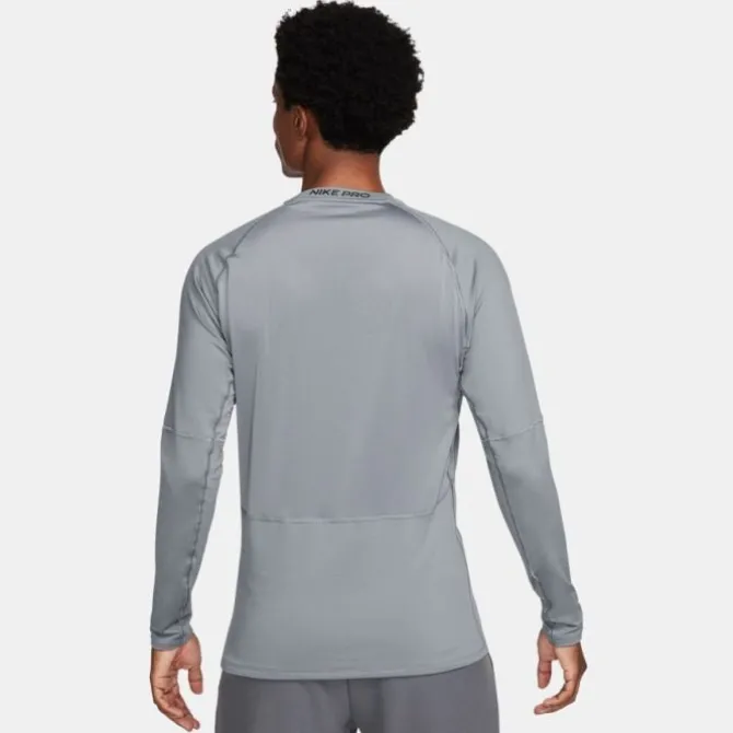 Nike Laufshirts>Pro Warm Long Sleeve Tee Grau