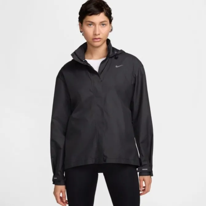 Nike Laufjacken>Swoosh Heathered Fast Repel Jacket Schwarz