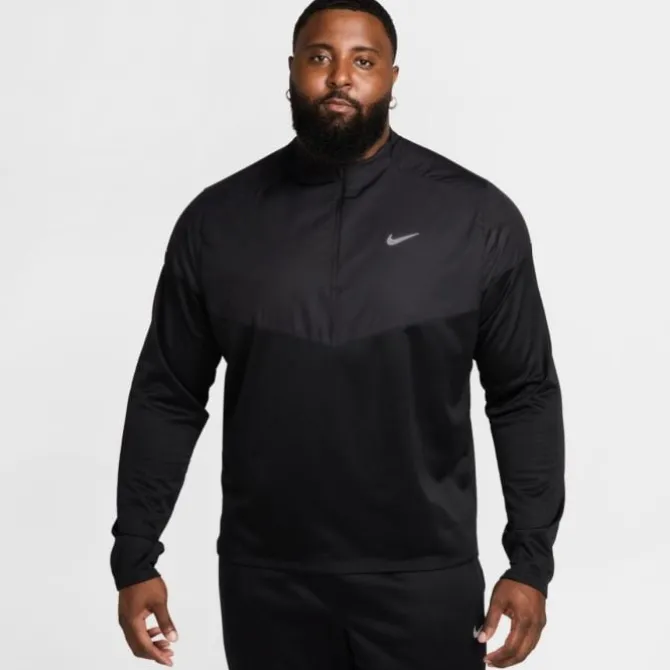 Nike Laufshirts>Therma-FIT Water-Repellent Sphere Element Half Zip Schwarz