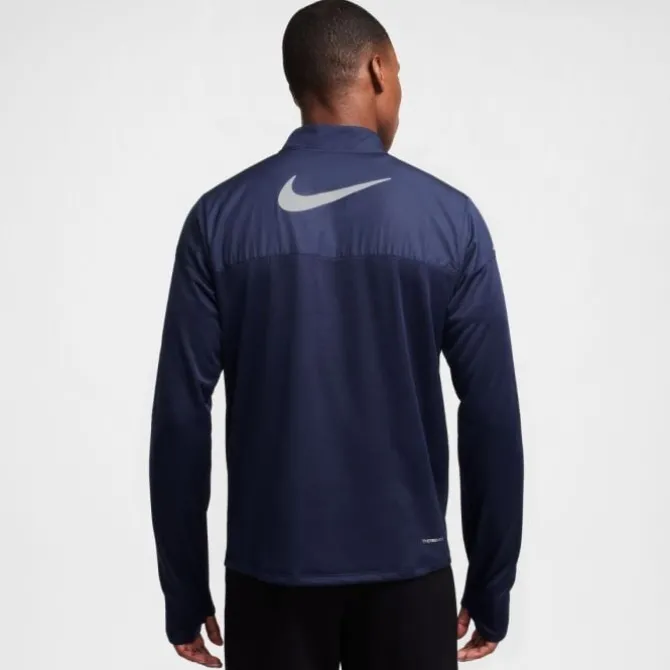 Nike Laufshirts>Therma-FIT Water-Repellent Sphere Element Half Zip Blau