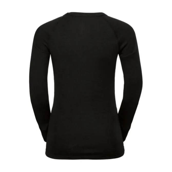 Odlo Langarmshirts>Crew Neck Warm LS Tee Schwarz