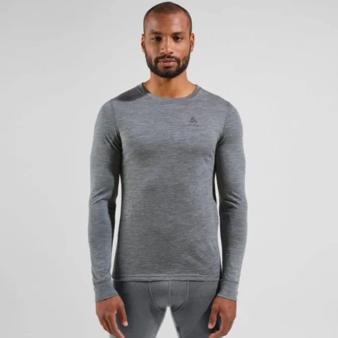 Odlo Laufshirts>Merino 200 BL Top Crew Neck L/S Grau