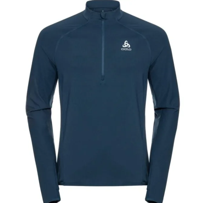 Odlo Laufshirts>Midlayer 1/2 zip Zeroweight Blau