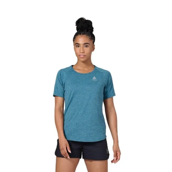 Odlo Laufshirts>T-shirt Crew Neck Short Sleeve Run Easy Blau