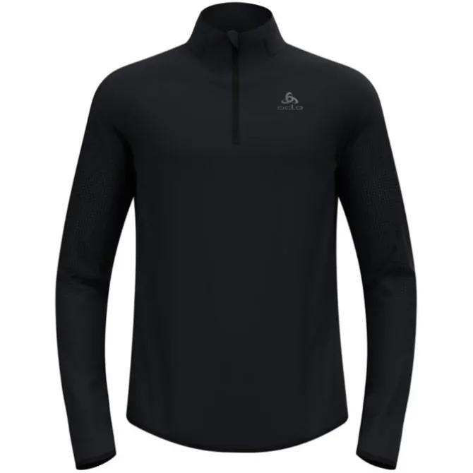 Odlo Laufshirts>Zeroweight Mid Layer Warm Half Zip Schwarz