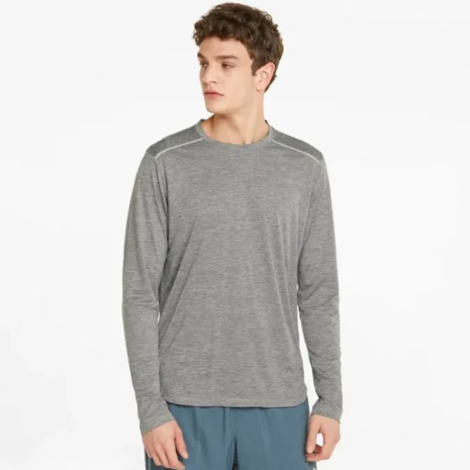 Puma Laufshirts>Run Long Sleeve Tee Grau