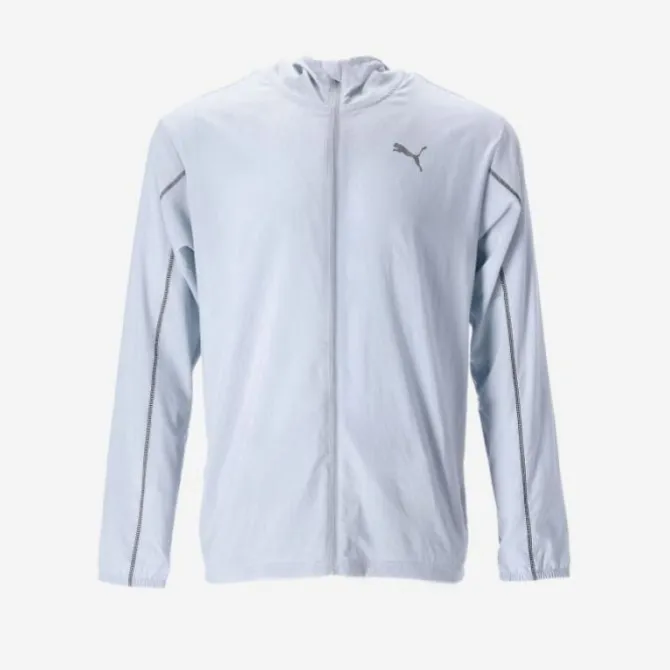 Puma Laufjacken>Run PLCD Graphic Woven Hooded Jacket Grau