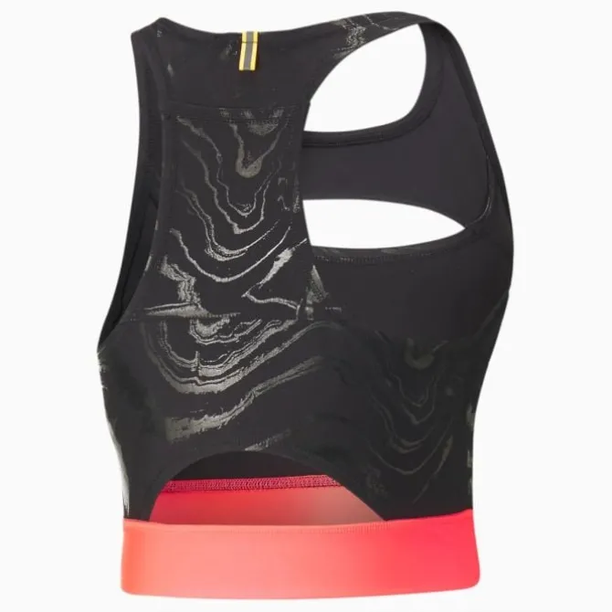 Puma Laufshirts>Run Ultraform AOP Crop Tank Schwarz