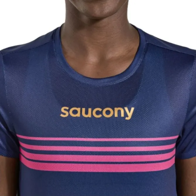 Saucony Laufshirts>Elite Short Sleeve Blau