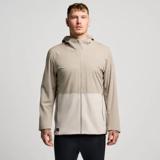 Saucony Laufjacken>Hurricane Waterproof Jacket Braun