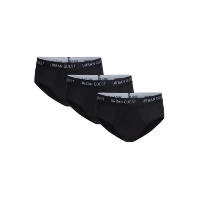 Urban Quest Laufunterwäsche>Bamboo Brief 3-Pack Schwarz