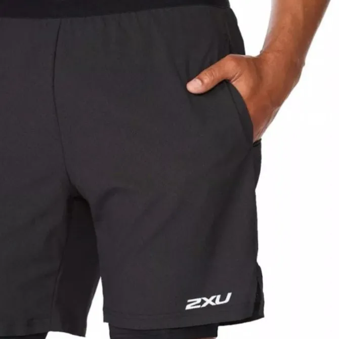 2XU Laufshorts>Aero 2in1 7inch Shorts Schwarz