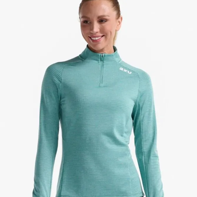 2XU Laufshirts>Ignition 1/4 Zip Grün