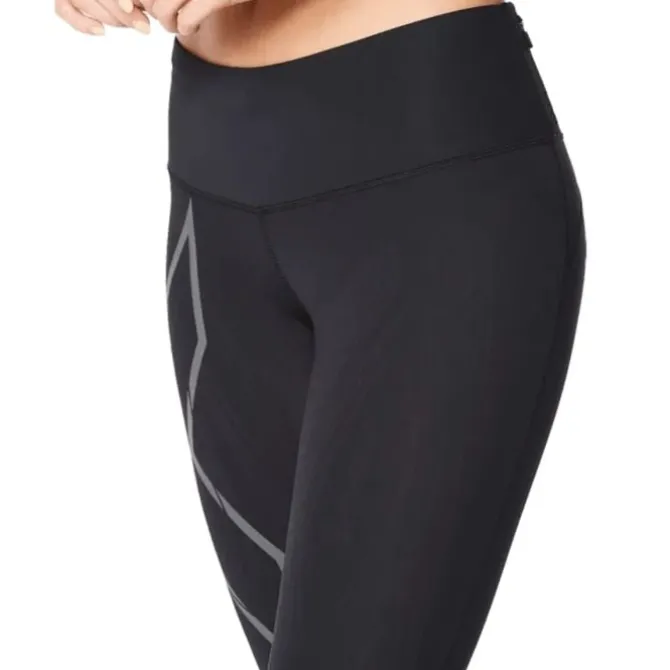 2XU Laufhosen>Light Speed Mid-Rise Compression Tights Schwarz