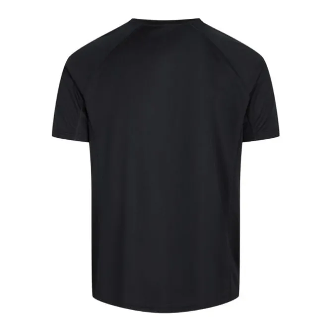 Zebdia Laufshirts>Chest Print Sports SS Tee Schwarz