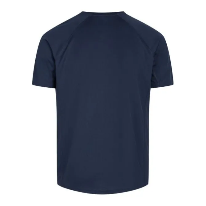 Zebdia Laufshirts>Chest Print Sports SS Tee Blau